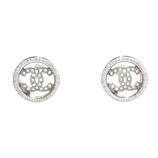 シャネル(CHANEL)のCHANEL(シャネル) ピアス美品  - シルバー×クリア ココマーク(ピアス)