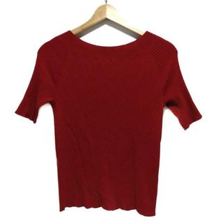 プラステ(PLST)のPLS+T(PLST)(プラステ) 半袖セーター サイズM レディース美品  - レッド(ニット/セーター)