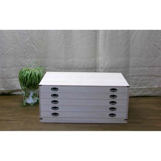 衣装箱5段　通常品より8cm長い99cm巾　和服入れ　整理ダンス　桐材ムク
