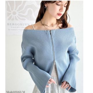 クラシカルエルフ(Classical Elf.)の新品タグ付きmily bilet オフショル2WAY ダブルジップ(ニット/セーター)