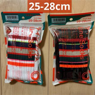 新品 ファミリーマート × フジロック'25ラインソックス 25-28cm 白黒(ソックス)