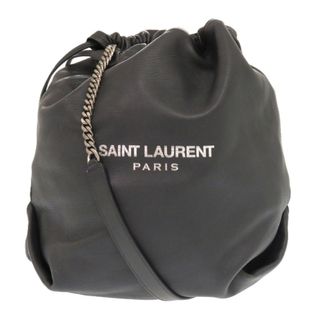 サンローラン(SAINT LAURENT)のサンローランパリ テディバケット カーフ グレー 0734 ショルダーバッグ【中古】SAINT LAURENT PARIS(ショルダーバッグ)