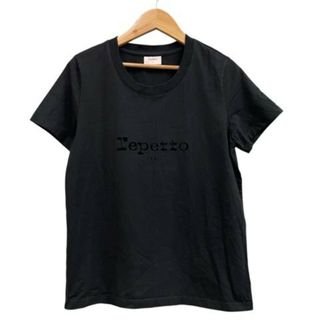 レペット(repetto)のレペット Repetto Tシャツ ロゴマーグ コットン 無地 ブラック M(Tシャツ(半袖/袖なし))