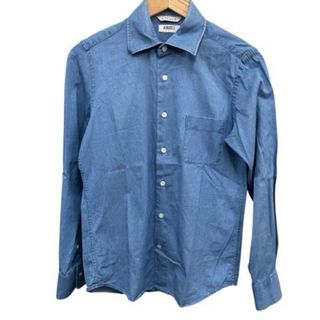 アザー(other)のALBIATE DENIM シャツ 長袖 無地 コットン100 ブルー系 M相当(シャツ)