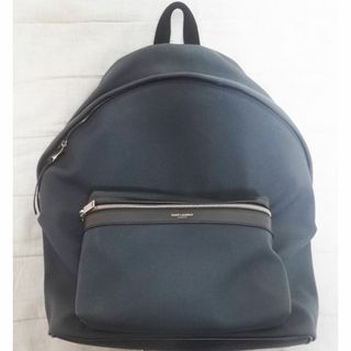サンローラン(SAINT LAURENT)のサンローラン シティ キャンバス リュック バックパック　ネイビー(バッグパック/リュック)