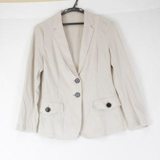 良品『USED』 BURBERRY LONDON【バーバリーロンドン】 テーラードジャケット コットン レディース ベージュ 上品 カジュアル(その他)