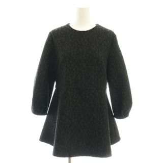 プラステ(PLST)のプラステ 23AW プラステ ジャガードペプラムブラウス 七分袖 XS 黒(その他)