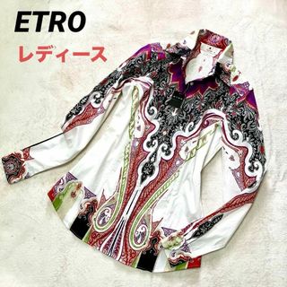 [未使用級] エトロ　ETRO イタリー製　長袖シャツ　ベースリー柄　38(シャツ/ブラウス(長袖/七分))