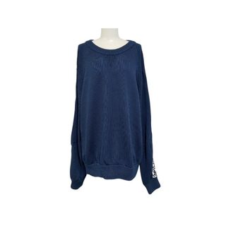 極美品 ChristianDior クリスチャンディオール トロッター ニット カーディガン セーター 943M672AT072 コットン ネイビー サイズXL 中古 4b004931