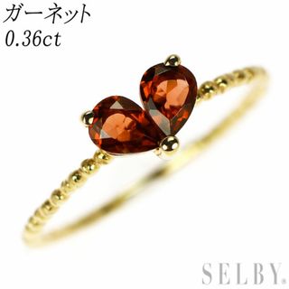 K18YG ガーネット リング 0.36ct ピンキー(リング(指輪))