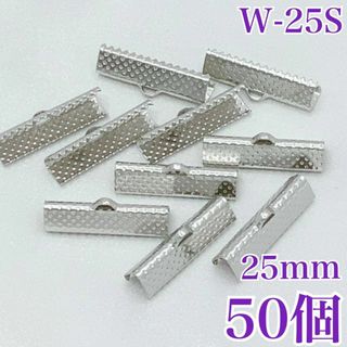 【R8545】ワニカン　シルバー　25mm　50個