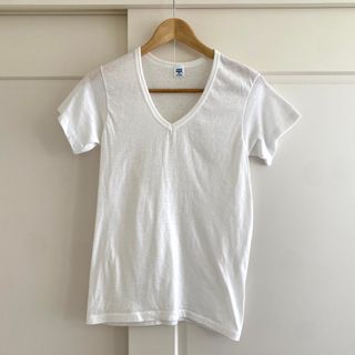VINTAGE Hanes VネックショートスリーブTEE DEUXIEME 
