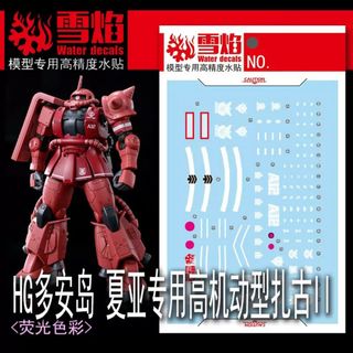 ＨＧ 1/144 シャア専用高機動型ザクII専用水転写式デカール 