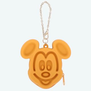 Disney - ディズニーリゾート バッグチャームケース ミッキーワッフル ポーチ キーホルダー