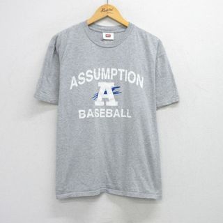 ナイキ(NIKE)のXL★古着 ナイキ NIKE 半袖 ビンテージ Tシャツ メンズ 00年代 00s ASSUMPTION クルーネック グレー 霜降り 25jul28 中古(Tシャツ/カットソー(半袖/袖なし))