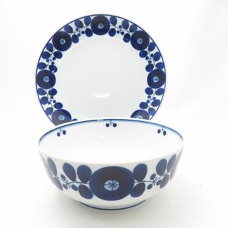 HAKUSAN JAPAN 白山陶器 BLOOM ブルーム リース ボウル 大皿 2枚 セット 26cmプレート L 深鉢 碗 波佐見焼 SU12882E2 (食器)