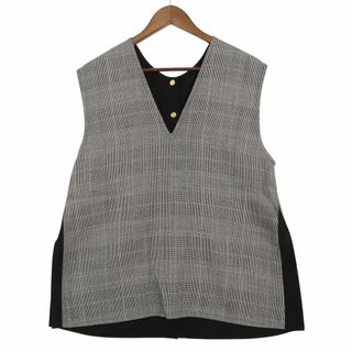 トゥモローランド(TOMORROWLAND)の未使用＊TOMORROWLAND collection ウールシルクブロックトゥース 4-wayジレ＊(その他)