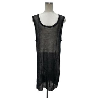 アンドゥムルメステール(Ann Demeulemeester)のANN DEMEULEMEESTER 00s ウールシルクシースルーノースリーブロングニット 本人期 Archive アンドゥムルメステール(Tシャツ(半袖/袖なし))