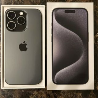 アイフォーン(iPhone)の極美品 iPhone15 Pro 256GB SIMフリー ブラックチタニウム(スマートフォン本体)