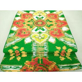 平和屋着物●六通柄　本袋帯　龍村平蔵柄　唐織　小蜀紅　金銀糸　正絹　逸品　DAAU5971ps(帯)