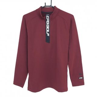 【新品】CPG 長袖ハイネックシャツ ボルドー 裏起毛 ハーフジップ メンズ 3(L) ゴルフウェア CPG