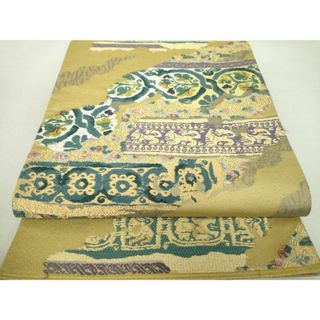 平和屋着物●両面　六通柄袋帯　唐織　花井道長　金銀糸　正絹　逸品　未使用　DAAV6017ps(帯)