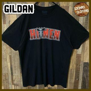 ギルダン(GILDAN)のXL ギルダン HIMEN ブラック ゆるだぼ メンズ 古着 半袖 Tシャツ(Tシャツ/カットソー(半袖/袖なし))