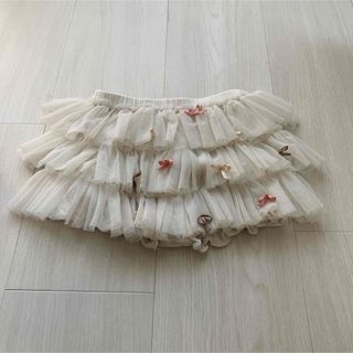 トッカ(TOCCA)のTOCCA チュール　スカート　ブルマ　ショートパンツ　80 90 ホワイト(パンツ)
