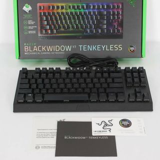 【美品】Razer BlackWidow V3 TKL Green Switch RZ03-03490100-R3M1-N ゲーミングキーボード 英語配列 レイザー 本体