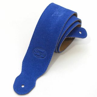 新品ギターストラップ Steph BS-1027 スエードレザー/ロイヤルブルー(ストラップ)