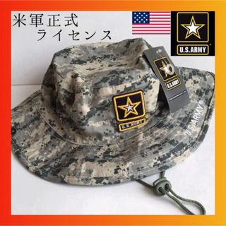 レア【新品】U.S.ARMY ハットUSA 迷彩 米軍正式ライセンス 2way(ハット)