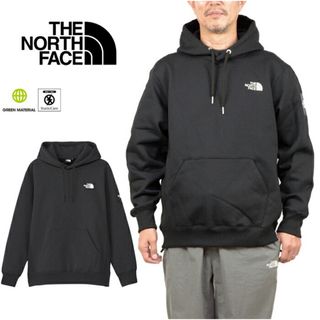 ザノースフェイス(THE NORTH FACE)の【新品】THE NORTH FACE スクエアロゴフーディ ブラック２ Mサイズ(パーカー)