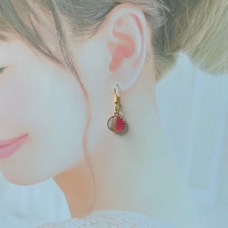 遊び心と上品さをひとつに＊バイカラーサークルピアス(ピアス)