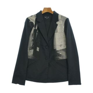 アニエスベー(agnes b.)のAgnes b. アニエスベー テーラードジャケット M 黒 【古着】【中古】【送料無料】(テーラードジャケット)
