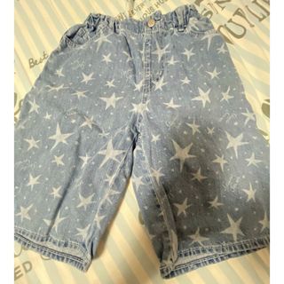 STUDIO SEVEN×GU コラボ スター柄 デニムハーフパンツ 130cm