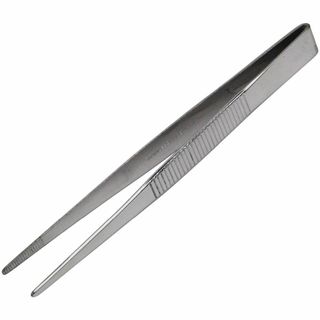千吉 GARDENピンセット ステンレス 全長125mm ストレート ギザ付(その他)