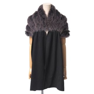 バルマン(BALMAIN)のBALMAIN バルマン ストール フォックス 総カシミヤ ファー ショール マフラー ティペット 毛皮 ブランド古着【中古】20250729/RA5645(ストール/パシュミナ)