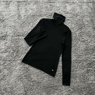 フォクシー(FOXEY)のFOXEY 42 黒 グレースウール タートルニット(ニット/セーター)