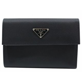 プラダ(PRADA)の【箱･ギャラあり】PRADA　プラダ　二つ折り財布　ブラック　ウォレット　ナイロン　レディース　プレゼント包装　ギフト【中古】松山久万ノ台店(財布)