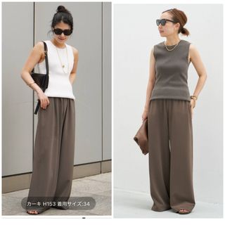DEUXIEME CLASSE - ドゥーズィエムクラス Effortless パンツ グレー 36 