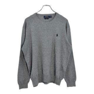 ポロラルフローレン(POLO RALPH LAUREN)のPolo by Ralph Lauren ポロ ラルフローレン コットンニット セーター グレー(メンズ L)中古 古着 U8792(ニット/セーター)