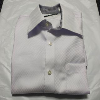 アオキ(AOKI)のノンアイロン　綿　レギュラー　ワイシャツ　　M　アオキ　39-82　薄紫色(シャツ)
