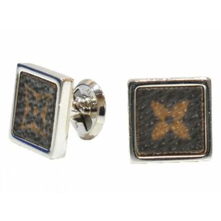 ルイヴィトン(LOUIS VUITTON)の【ケースあり】LOUIS VUITTON　ルイヴィトン　カフリンクス・モノグラムスクエア　M00043　シルバー　カフス　スーツ小物　小物　メンズ　シンプル　ギフト　プレゼント包装可　【中古】松山久万ノ台店(その他)