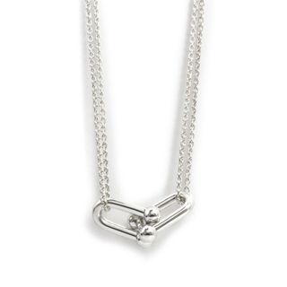 ティファニー(Tiffany & Co.)のティファニー ハードウェア ラージ ダブル リンク ペンダント ネックレス SV925 スターリングシルバー 63104337 箱付 TIFFANY&Co.（中古）(ネックレス)