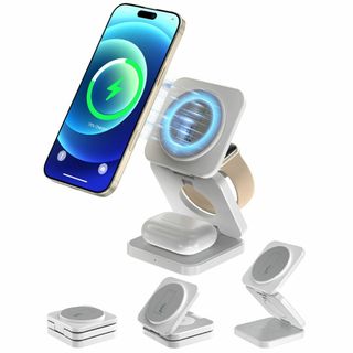 【在庫処分】Yamisan ワイヤレス充電器 3-in-1 マグネット式 折り畳