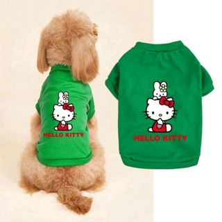 キティ　犬　服　グリーン　緑
