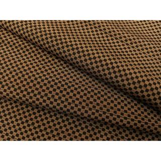 平和屋着物＃男性　長羽織　本場染大島紬　市松文様　正絹　逸品　BAAT8972gt