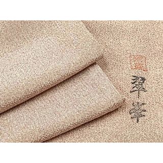 平和屋着物▽上質な小紋　単衣　作家物　霞文　鬼しぼ縮緬　正絹　逸品　CAAU3805xi(着物)