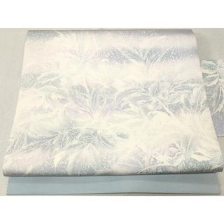平和屋着物●染色工芸作家　本郷葵虹　塩瀬　九寸名古屋帯　作家物　枝葉文　正絹　逸品　未使用　CAAV5246yk(帯)