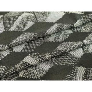 平和屋着物●上質な紬　幾何学文様　ロング丈　正絹　逸品　未使用　DAAV1322tw